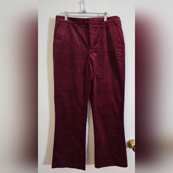 Joie Marcena Cropped Corduroy Pants in blackberry. - Picture 2 of 10